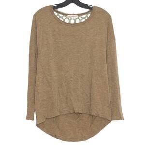 Altar'd State Boho Festival Crochet Top Brown S Western Hippie Coastal Cowgirl